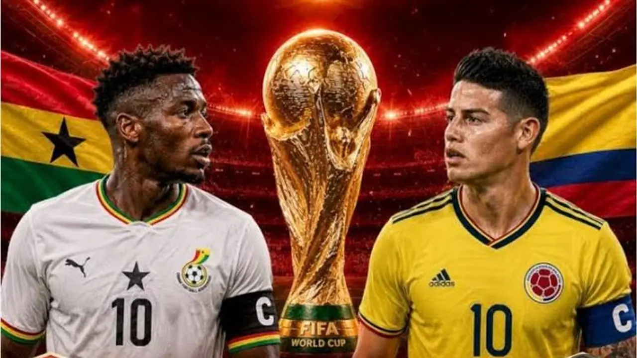 تردد القنوات المفتوحة لمباراة غانا وكولومبيا في كأس العالم